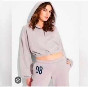 Wild Fable Women's Quarter Zip Hoodie Sweatshirt Oversized